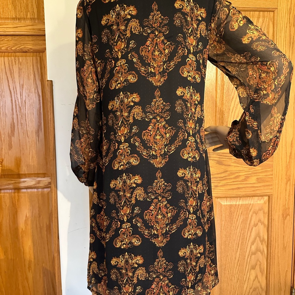 Victoria Secret Lascana Black & Browns sheath dress - keyhole sleeves & … - Picture 3 of 11
